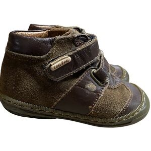 Ten-Ten Brown Velcro Strap Shoes Size 22